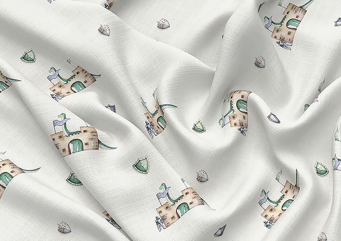 Jurassic Joust, Castle Guard Knightly - Made to Measure Curtains - Image 4